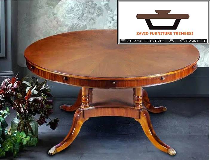 meja antik kayu mahoni