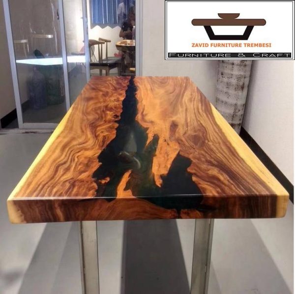 Jual Meja Trembesi Kaki Stainless Terlaris di Pasaran