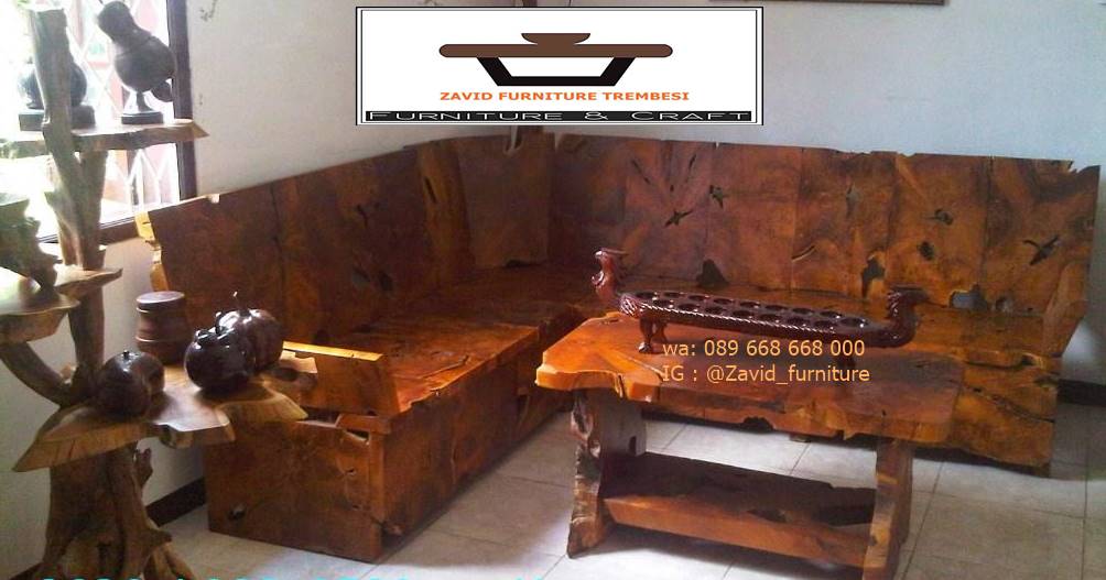 Kursi Sudut Akar Jati