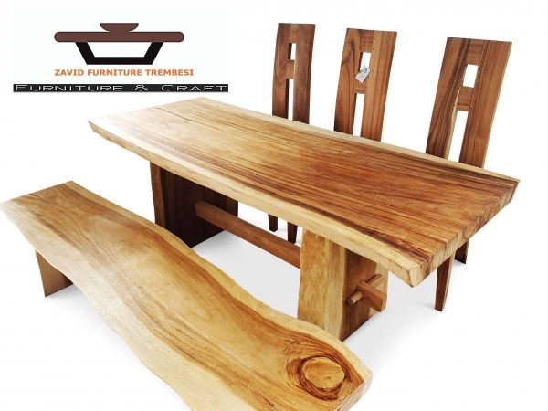 Jual Meja Makan Kayu Trembesi Surakarta Model Terbaru