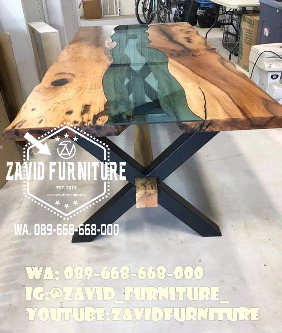 Jual Meja Makan Resin Minimalis Desain Mewah Pekanbaru