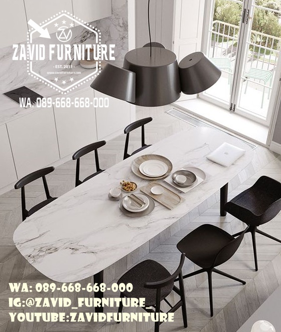 Jual Meja Makan Marmer 6 Kursi Padang Nanggalo Harga Murah Mewah
