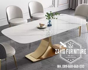 Meja Makan Marmer Bogor Model Unik Mewah Modern Kekinian