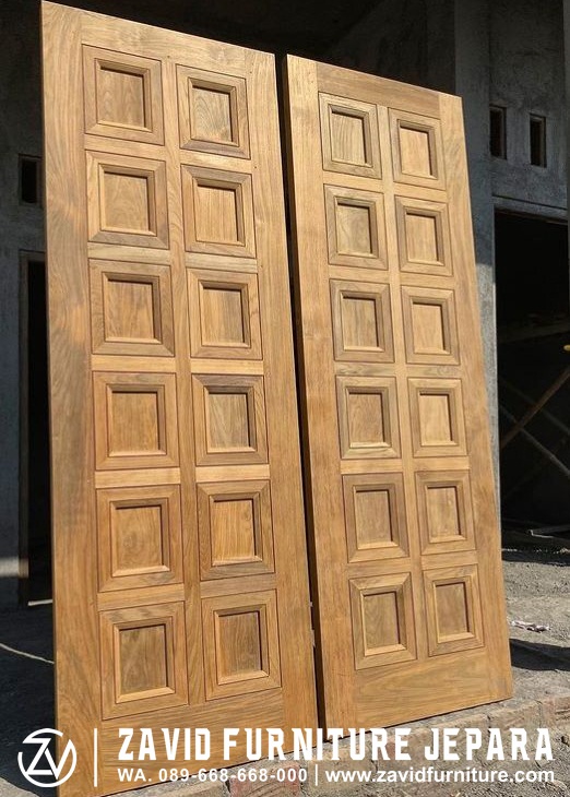 Pintu kayu Jati Model Minimalis Elegan Desain Terbaru 2023