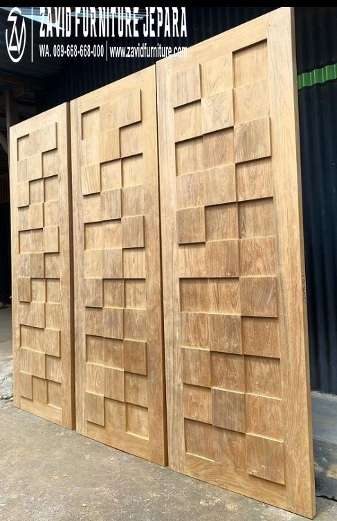 Pintu kayu Jati Model Minimalis Elegan Desain Terbaru 2023