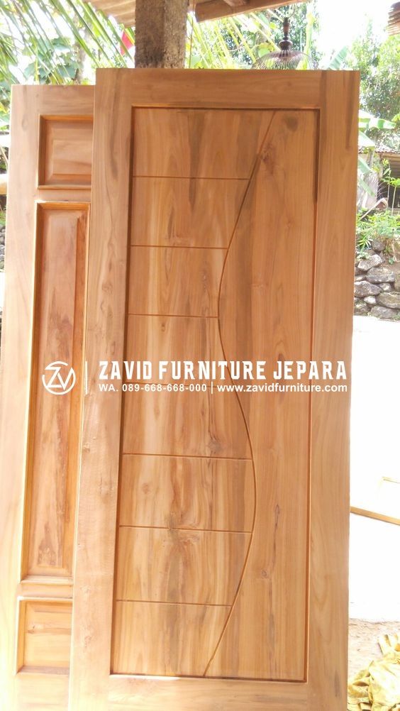 Pintu Kayu Jati Modern Simple Elegan Desain Minimalis Paling Laris 2023