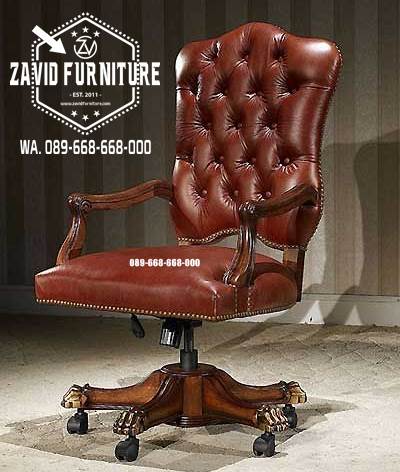 Kursi Kantor Kerja Direktur Modern Kayu Jati Paling Laris Jakarta Barat