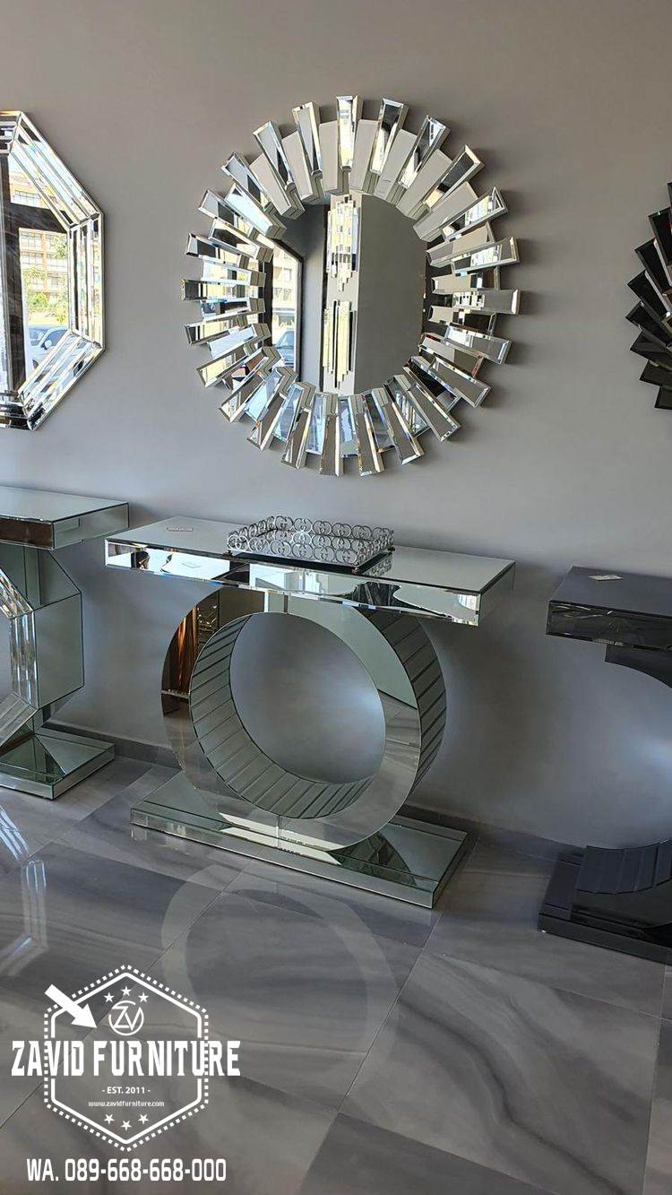 Meja Konsul Stainless Warna Silver Minimalis Termurah