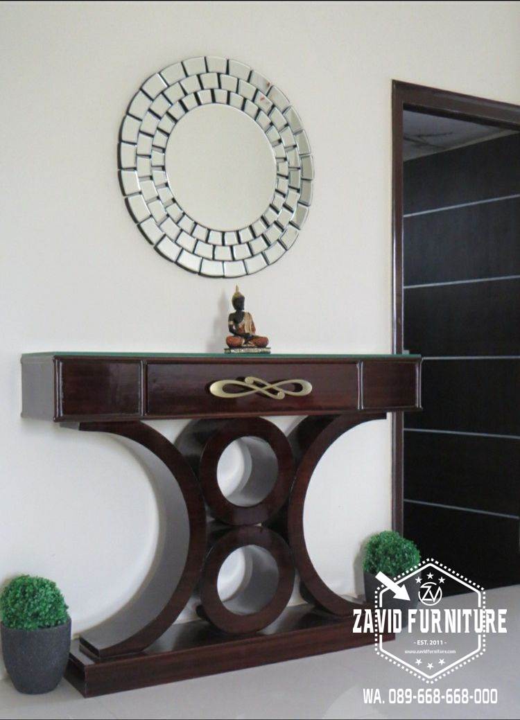 Meja Konsul Minimalis Kayu Jati Model Simple Termurah