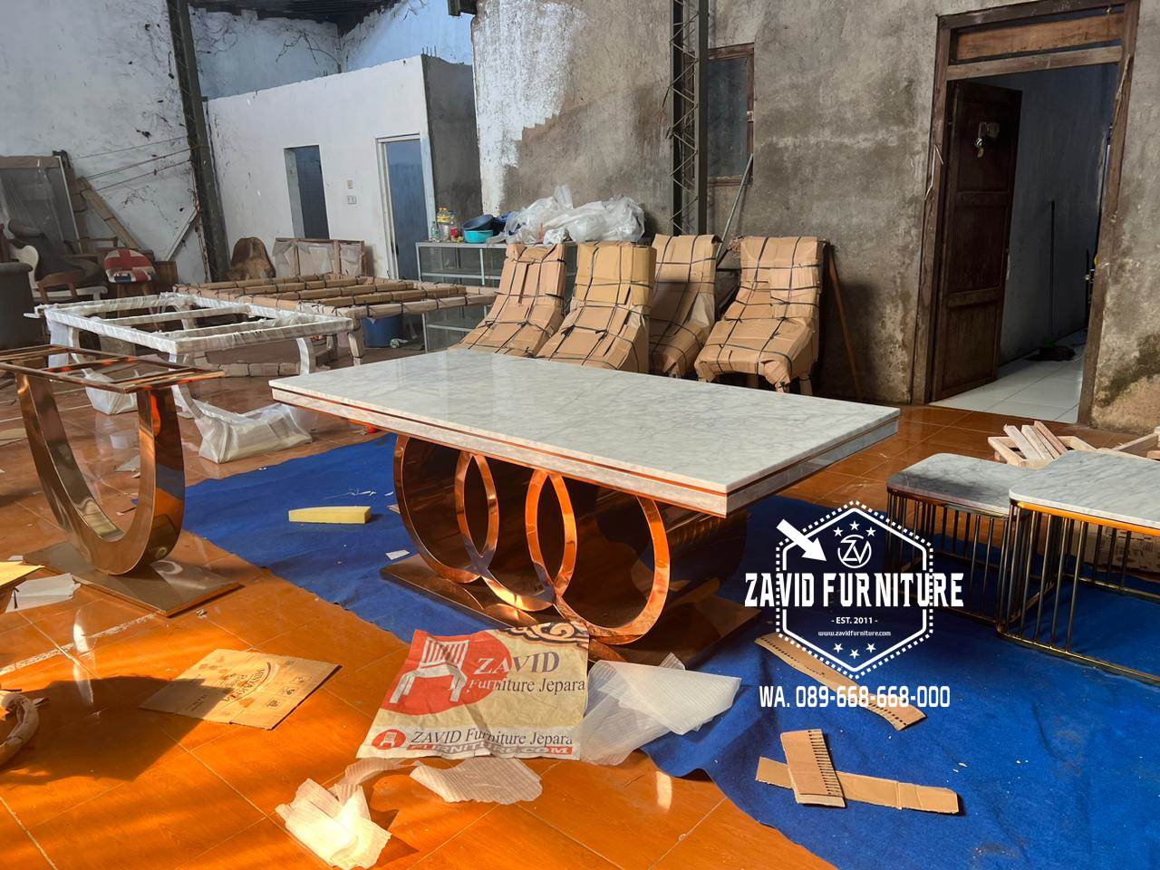 Kaki Meja Makan Stainless Stell Modern Paling Murah