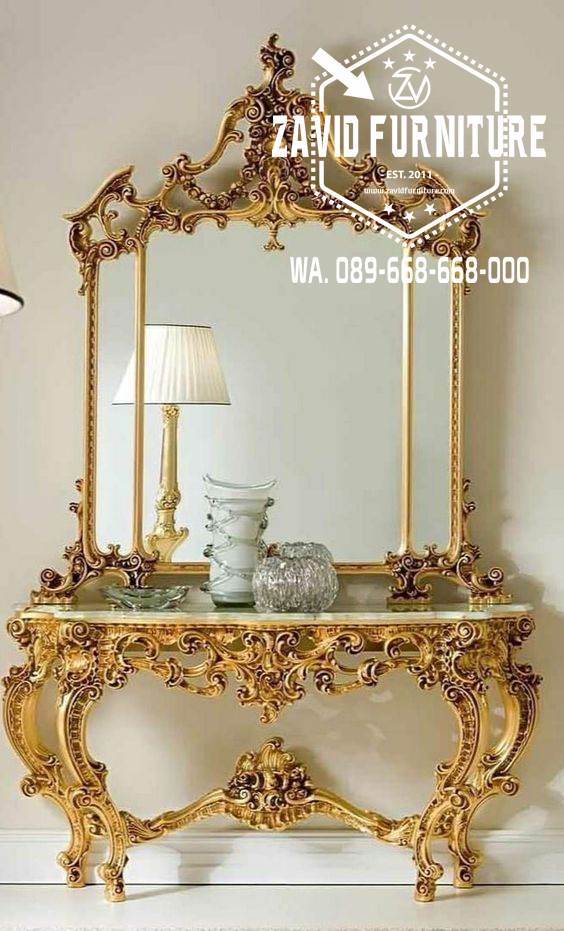 Meja Konsul Mewah Ukiran Klasik Model Terbaru