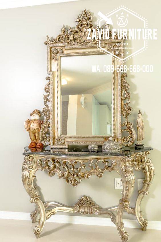 Meja Konsul Mewah Ukiran Klasik Model Terbaru