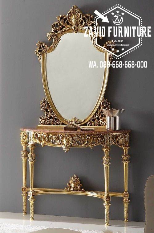 Meja Konsul Mewah Ukiran Klasik Model Terbaru