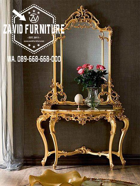 Meja Konsul Mewah Ukiran Klasik Model Terbaru