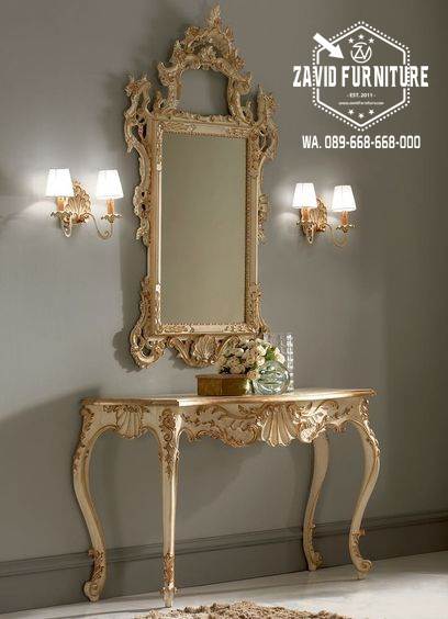 Meja Konsul Mewah Ukiran Klasik Model Terbaru