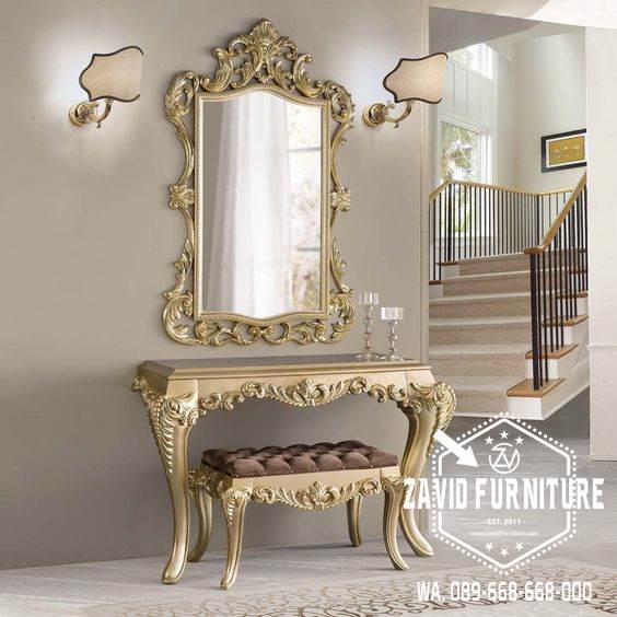 Meja Konsul Mewah Ukiran Klasik Model Terbaru