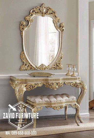 Meja Konsul Mewah Ukiran Klasik Model Terbaru