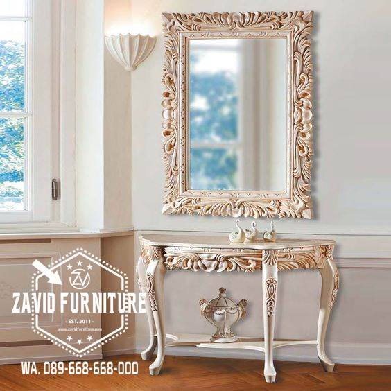 Meja Konsul Mewah Ukiran Klasik Model Terbaru