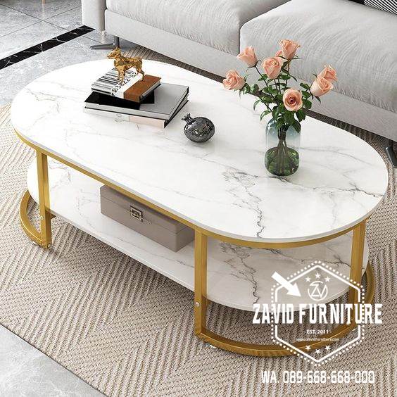 Coffe Table Stainless Modern Harga Paling Murah