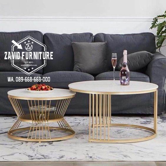 Coffe Table Stainless Modern Harga Paling Murah