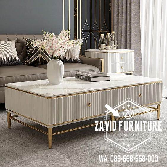 Coffe Table Stainless Modern Harga Paling Murah