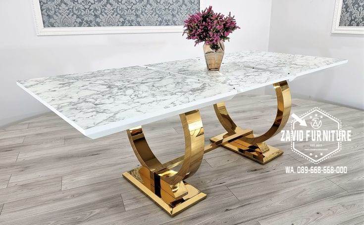 Kaki Meja Stainless Gold Mewah Elegan Paling Laris