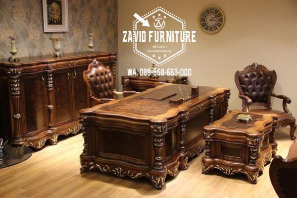 Model Set Meja & Kursi Direktur Kayu Jati Langsung Dari Pengrajin