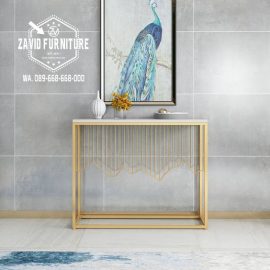 kaki meja konsul stainless desain elegan simple motif cantik