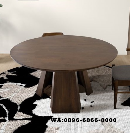 Meja Bulat Kayu Semarang