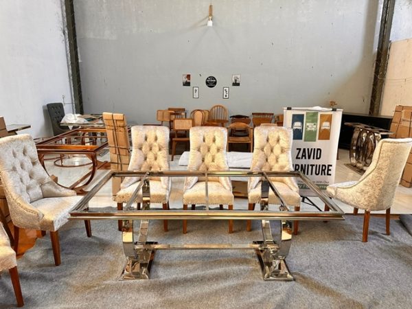 Model Kaki Stainless Silver Meja Makan