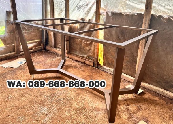 Rangka Kaki Meja Makan Stainless Black Doff
