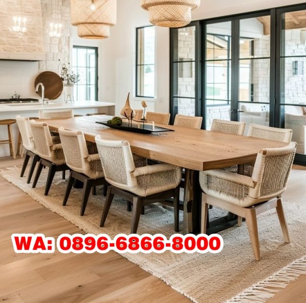 Meja Kursi Kayu Trembesi Kursi Rotan