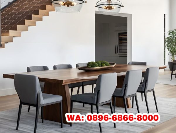 Meja Kursi Panjang Kayu Trembesi