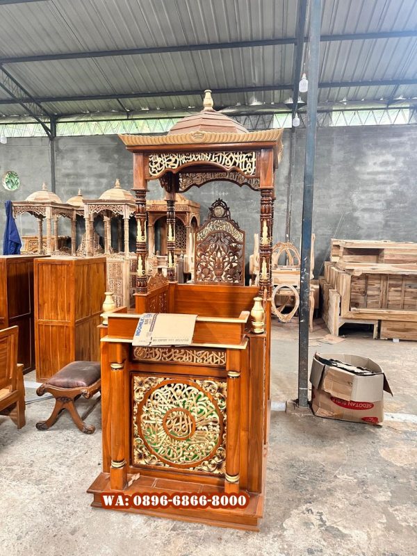 Mimbar Masjid Kayu Ukir Pasuruan