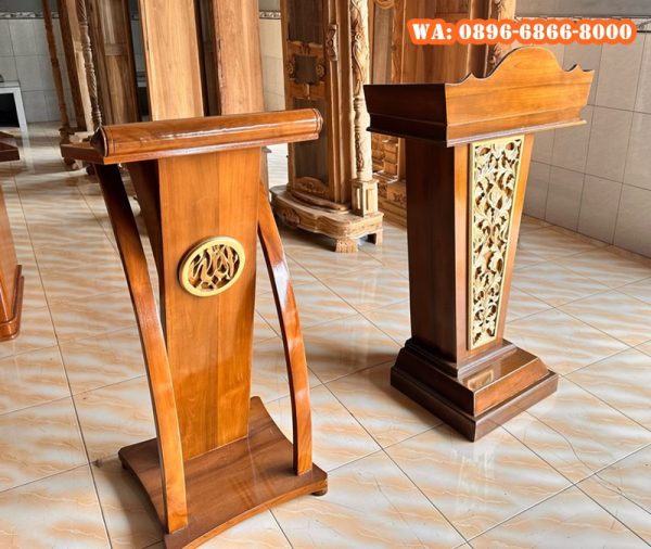 Mimbar Podium Masjid Ukiran Minimalis