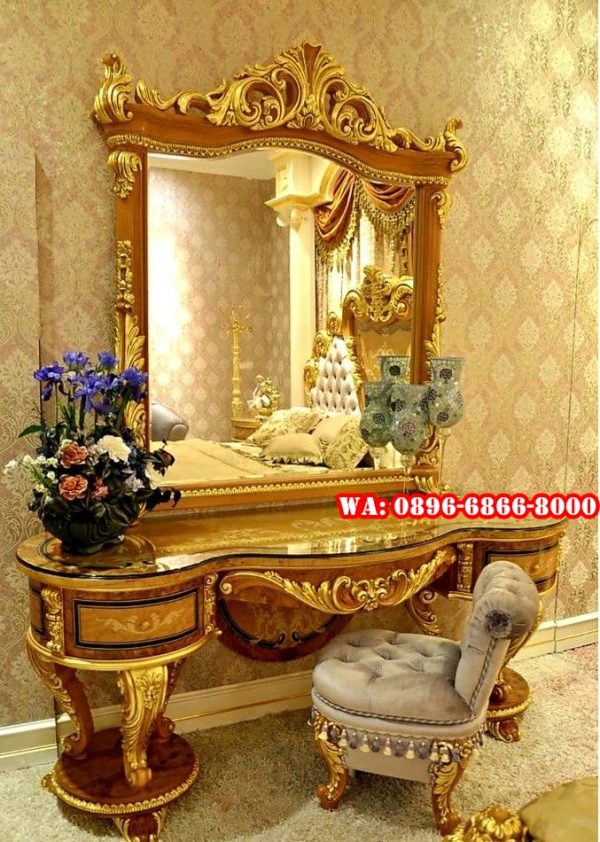 Set Meja Rias Sultan Gold Luxury Mewah