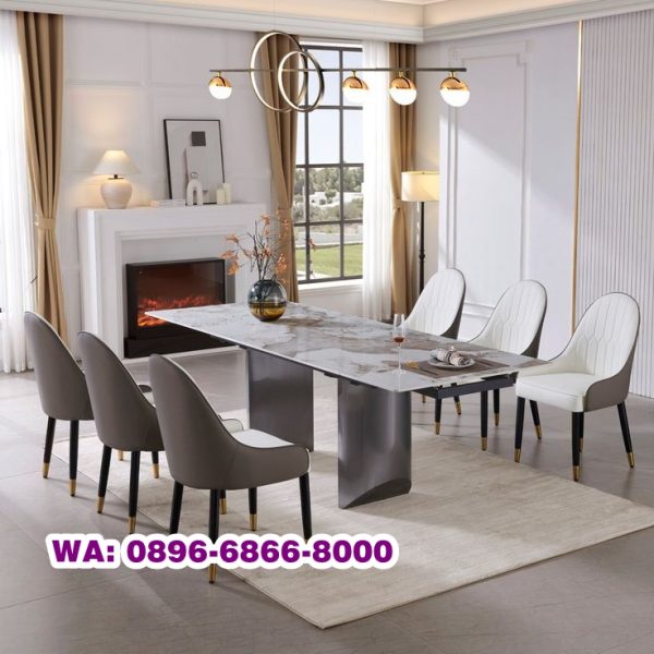 Meja Makan Mewah Informa 6 Kursi