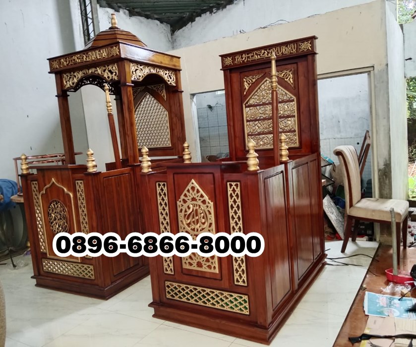 Produk Asli Mimbar Kubah Kayu Jati