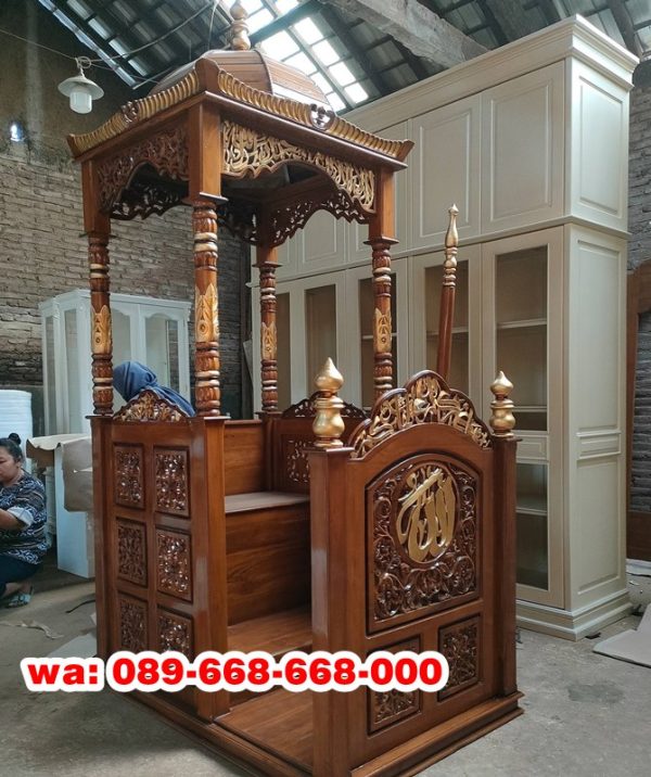 Jual Mimbar Masjid Ukir Mewah