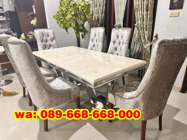 Meja Makan Marmer Minimalis