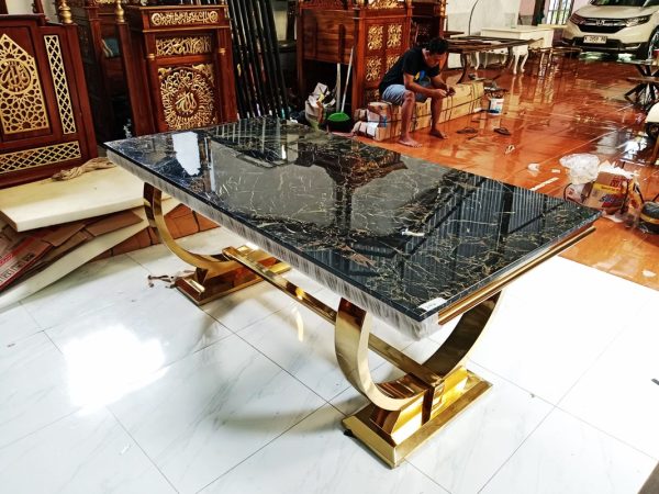 Meja Marmer Gold
