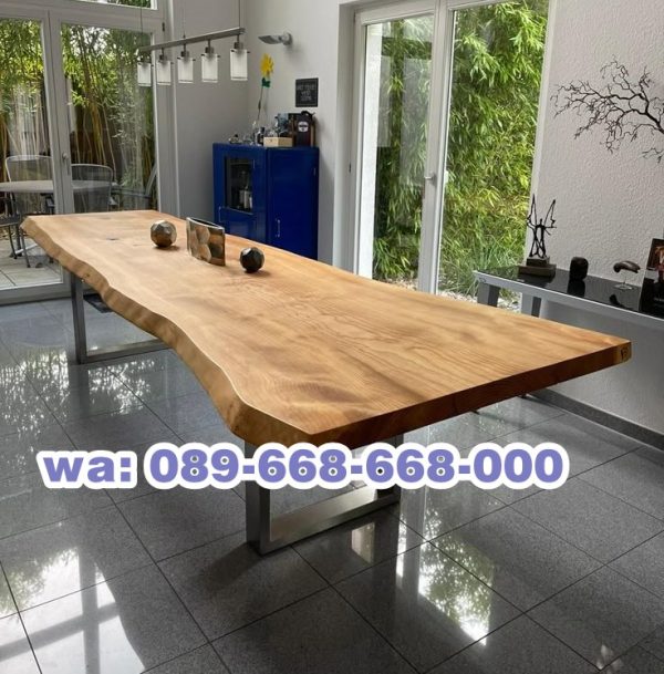 Meja Utuh Kayu Solid Jambi
