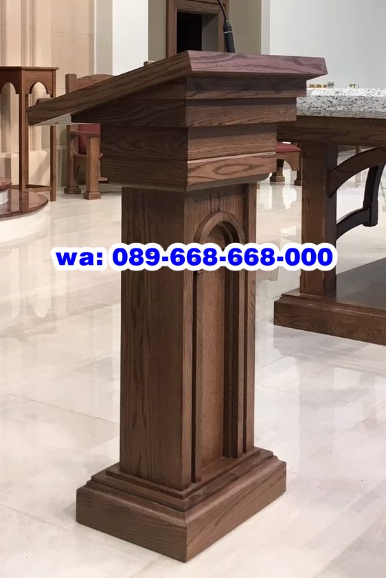 Mimbar Masjid Sederhana Kayu Jati Minimalis