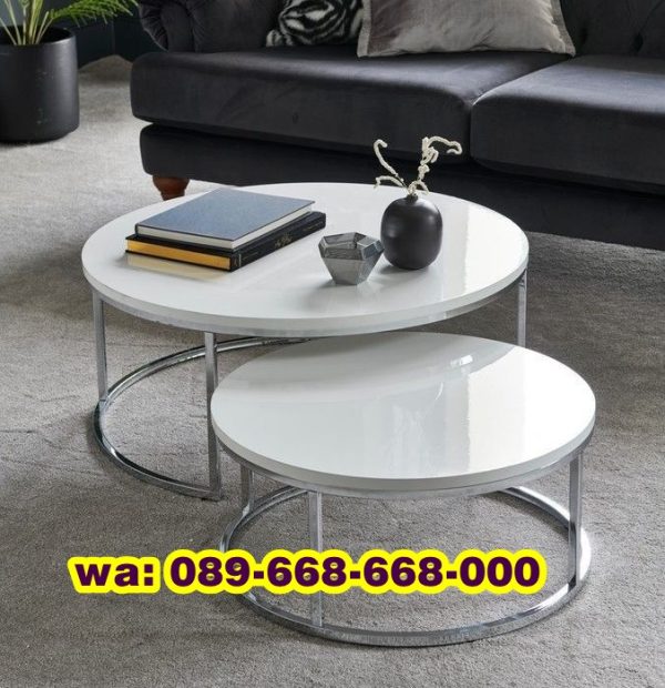 Kaki Meja Marmer Bulat