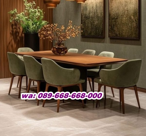Meja Kayu Jati 8 Kursi