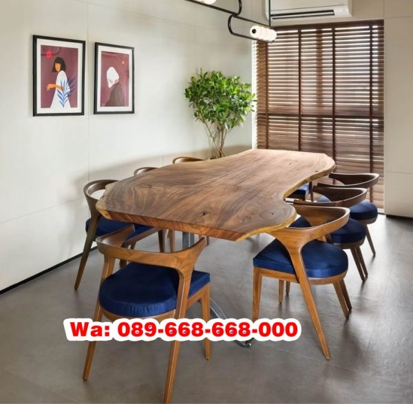 Meja Makan Kayu Jati Utuh