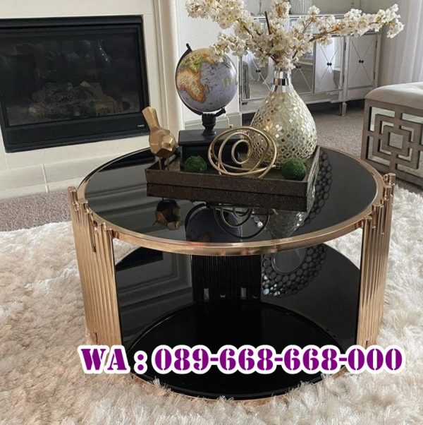 Meja Tamu Marmer Hitam