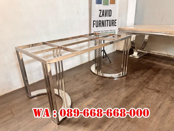 Rangka Kaki Meja Stainless Stell Model Setengah Lingkaran