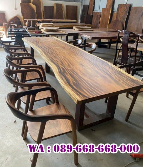 Set Meja Kayu 6 Kursi