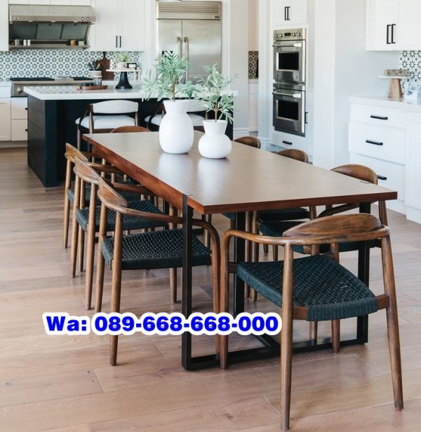 Set Meja Kayu Jati 8 Kursi